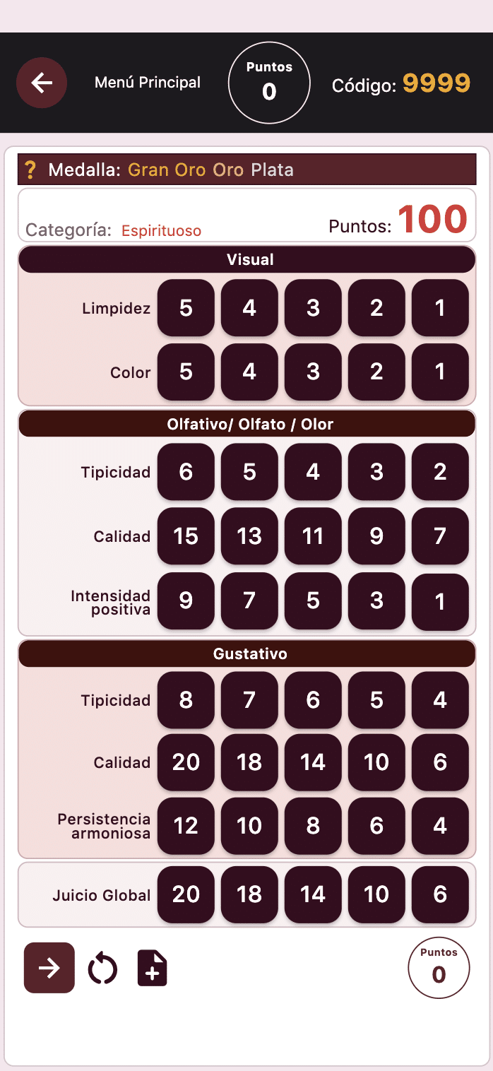 aplicación personalizada de cata de vino